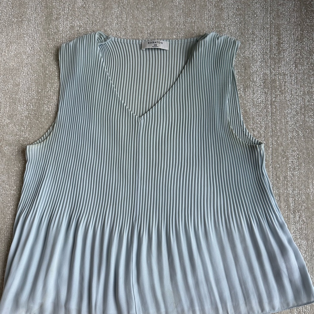 Women's Pleated Top - Light Blue